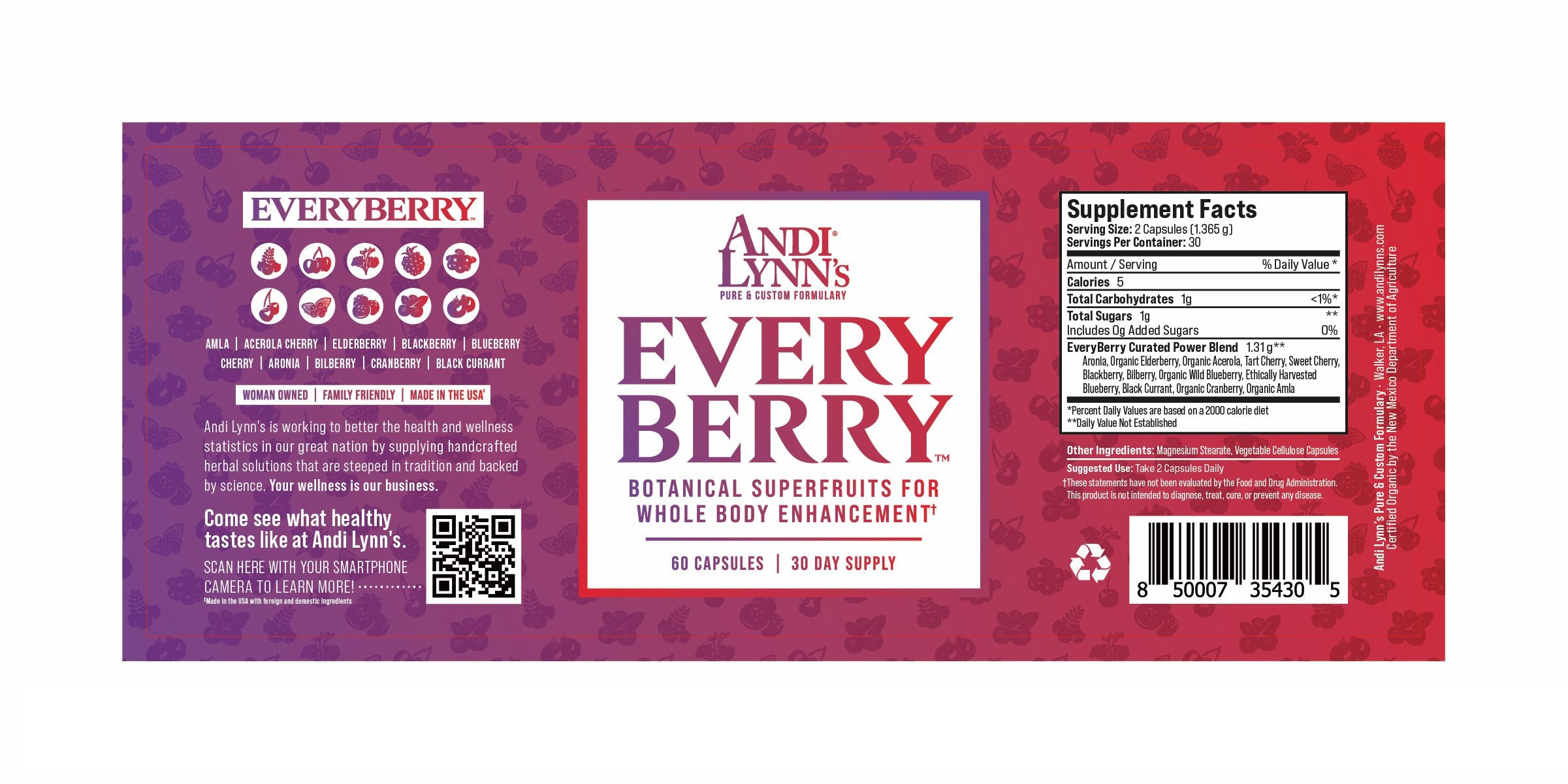 EveryBerry Power Blend of Botanical Superfruits 60ct