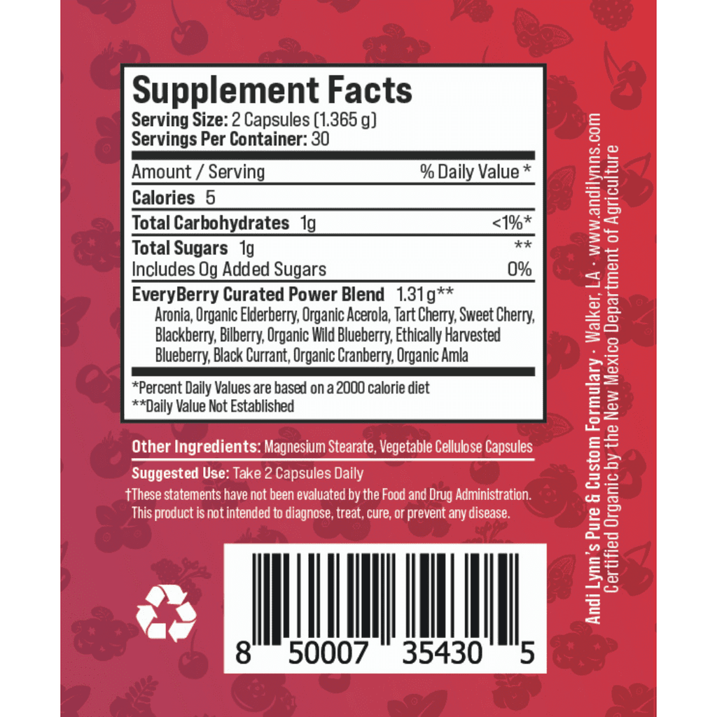 EveryBerry Power Blend of Botanical Superfruits 60ct