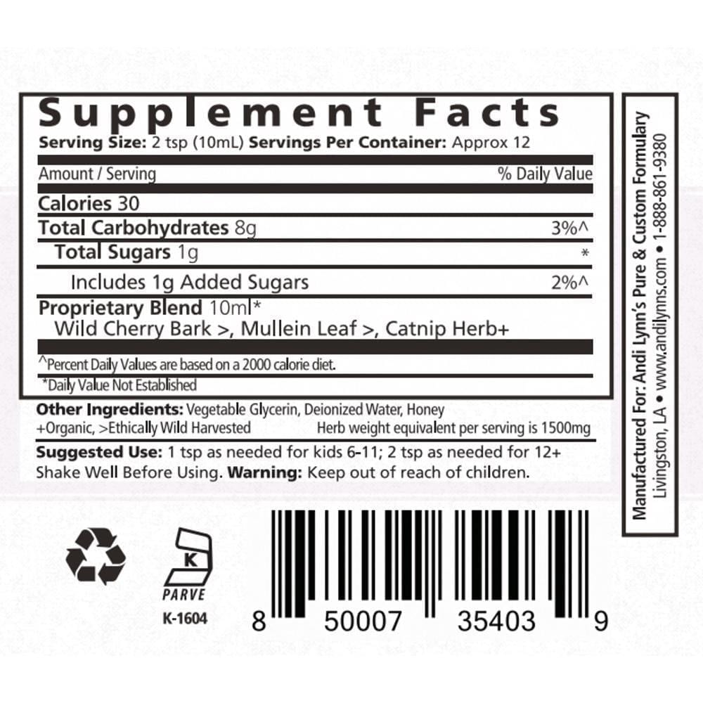 Andi Lynn's Bronchia Calm Wild Cherry Bark Syrup